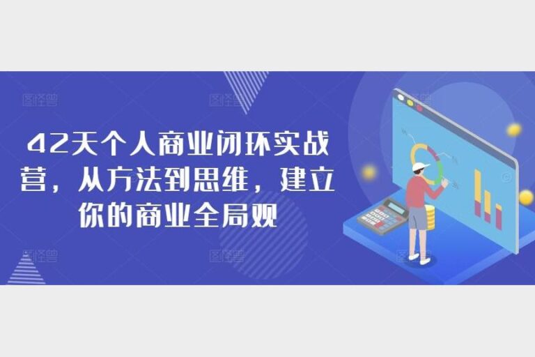 42天打造个人商业闭环实战营从方法到思维建立全局观