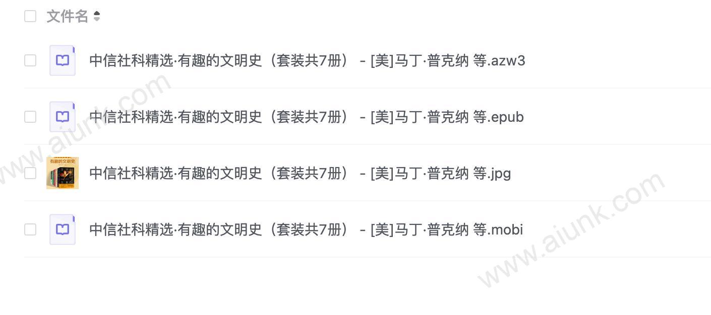 中信社科精选·有趣的文明史（套装共7册） - [美]马丁·普克纳 等