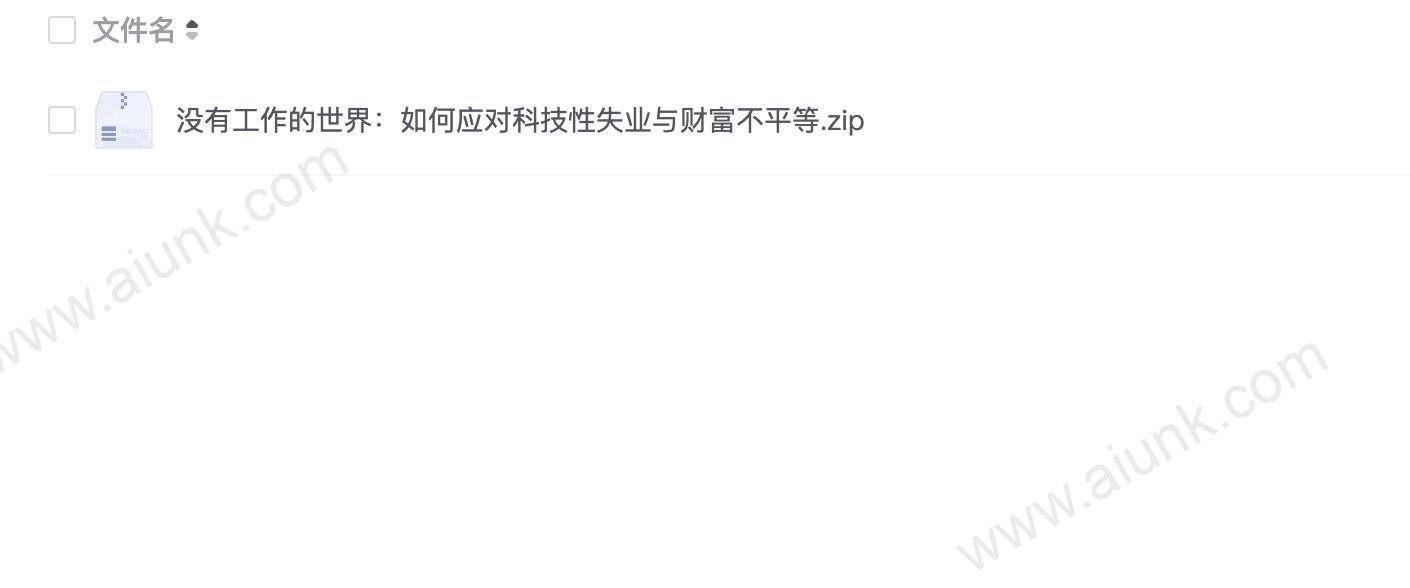 没有工作的世界:如何应对科技性失业与财富不平等