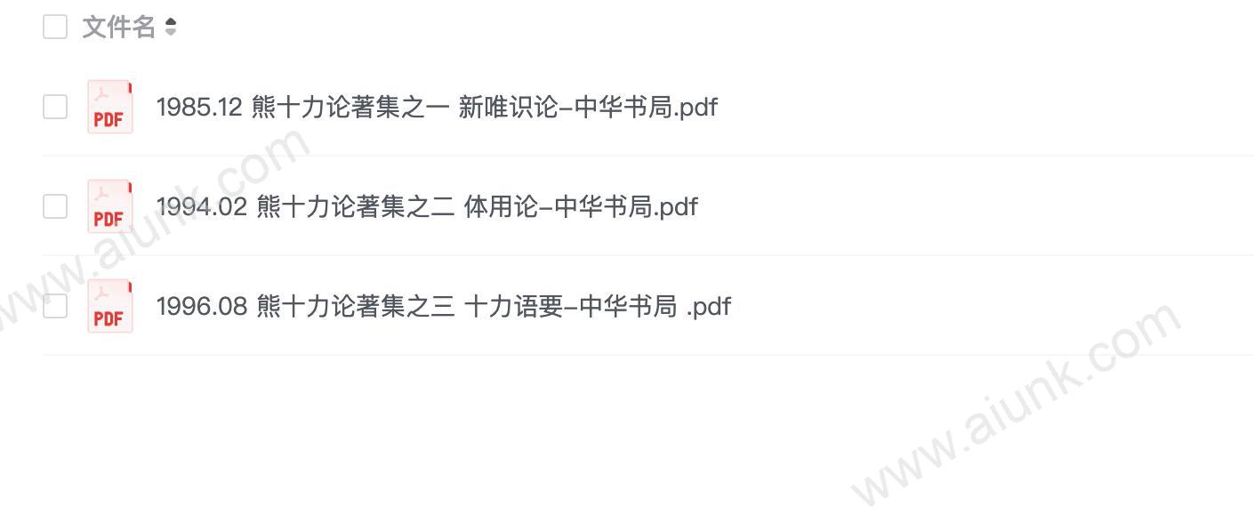 1985年中华书局版熊十力论著集