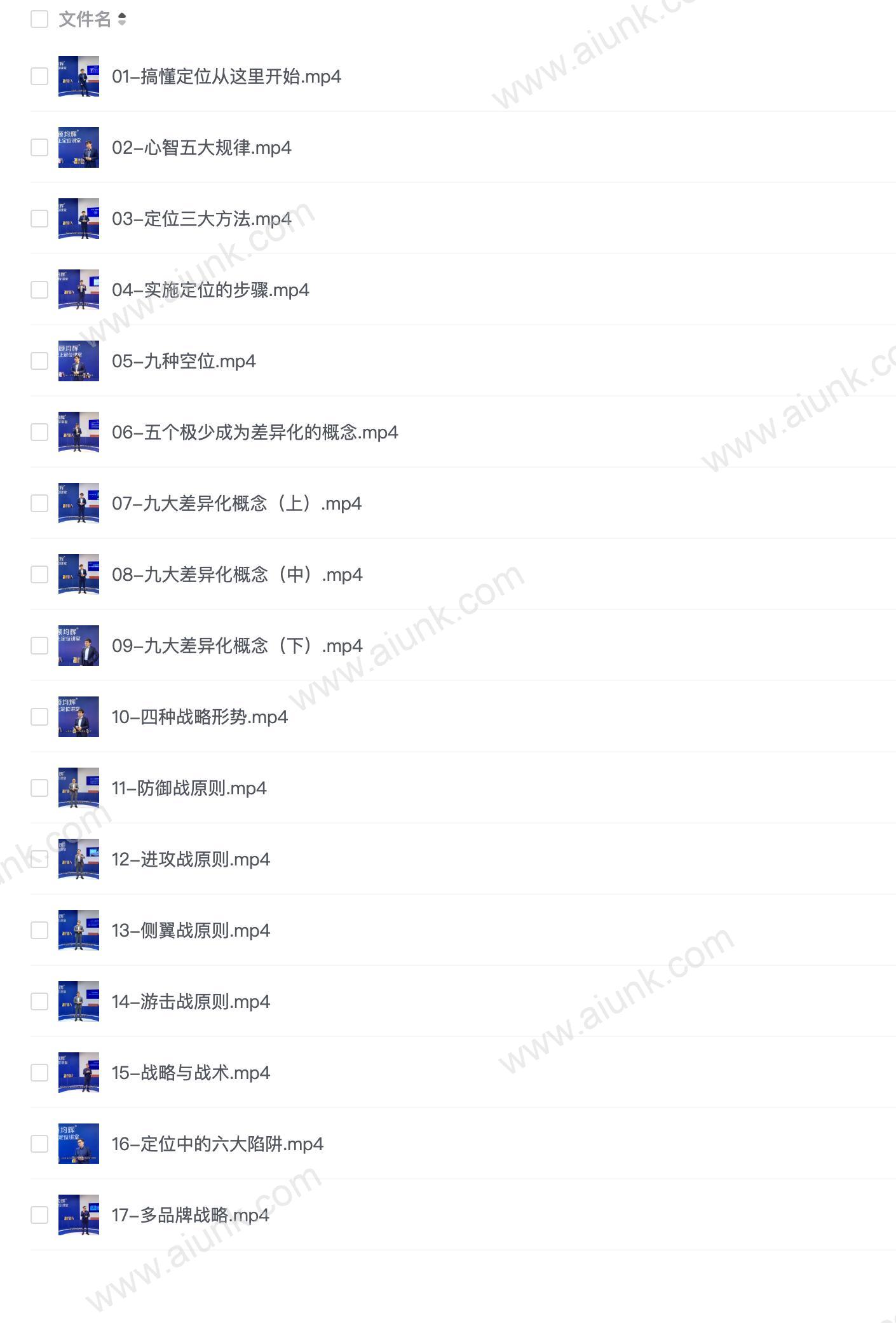 品牌定位理论20讲
