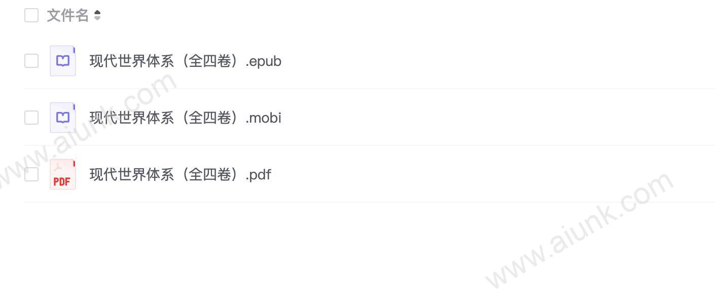 现代世界体系(全四卷)