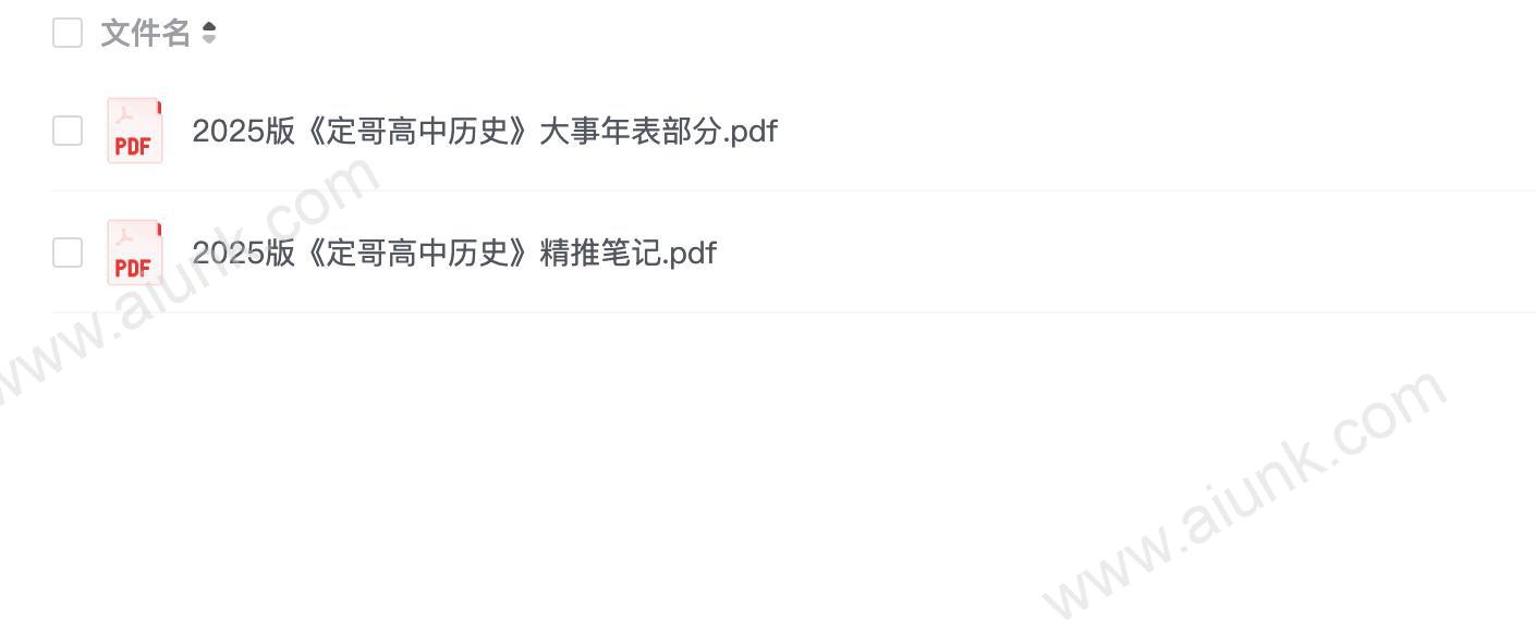 定哥《高中历史精推笔记·2025版》