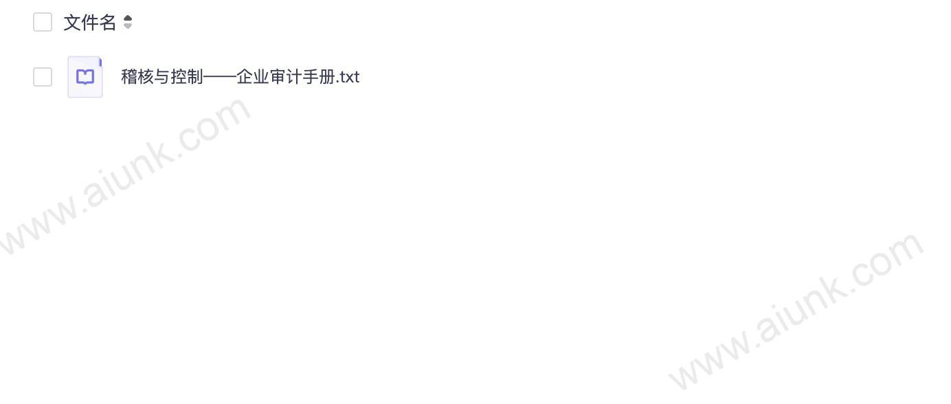稽核与控制——企业审计手册.txt