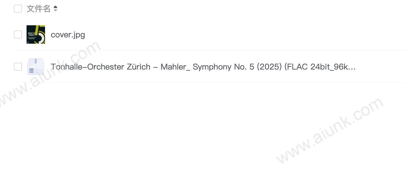 Tonhalle-Orchester Zürich - Mahler_ Symphony No. 5 (2025) (FLAC 24bit_96kHz)