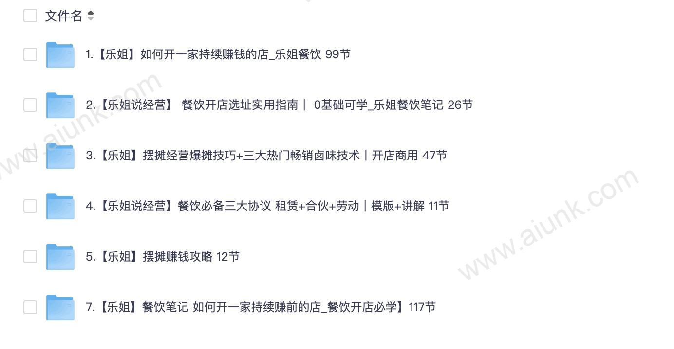蒲公英商学院乐姐餐饮创业实战课 从0到1打造火爆餐厅