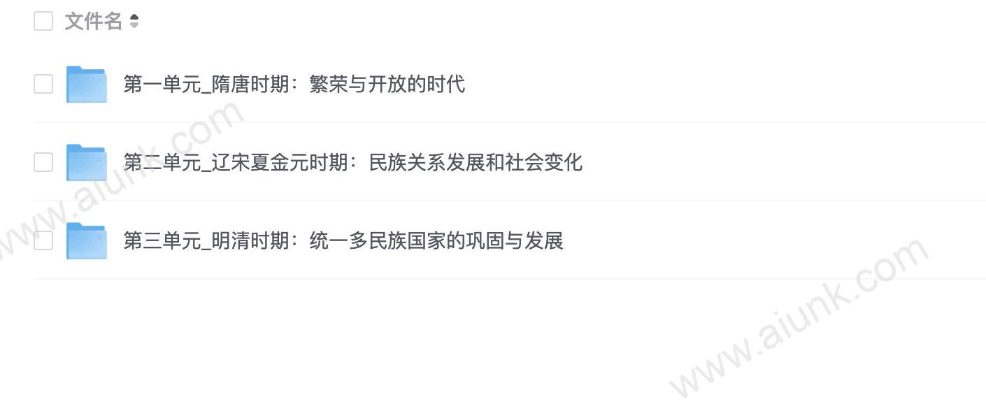 初中历史统编版七年级下册