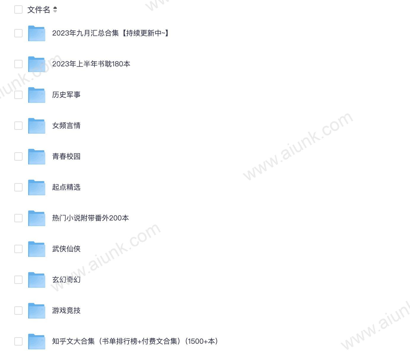 海量付费小说合集资源免费下载畅读经典网文