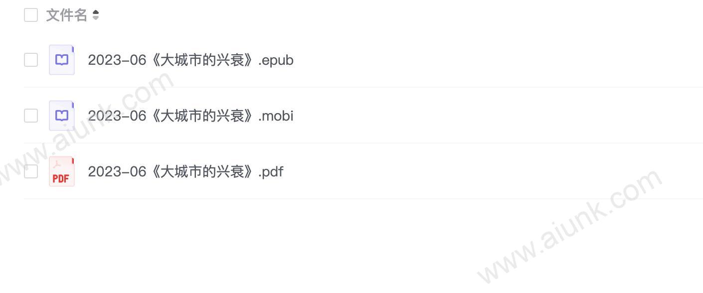 【电子书】《大城市的兴衰》