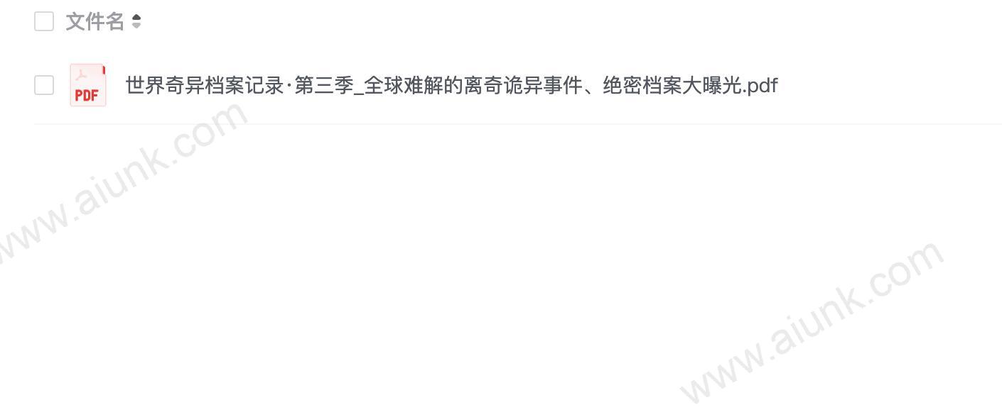 世界奇异档案记录·第三季_全球难解的离奇诡异事件、绝密档案大曝光