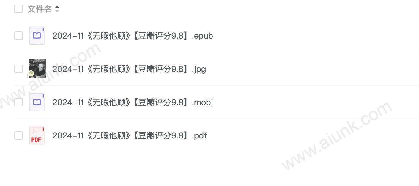2024-11《无暇他顾》【豆瓣评分9.8】