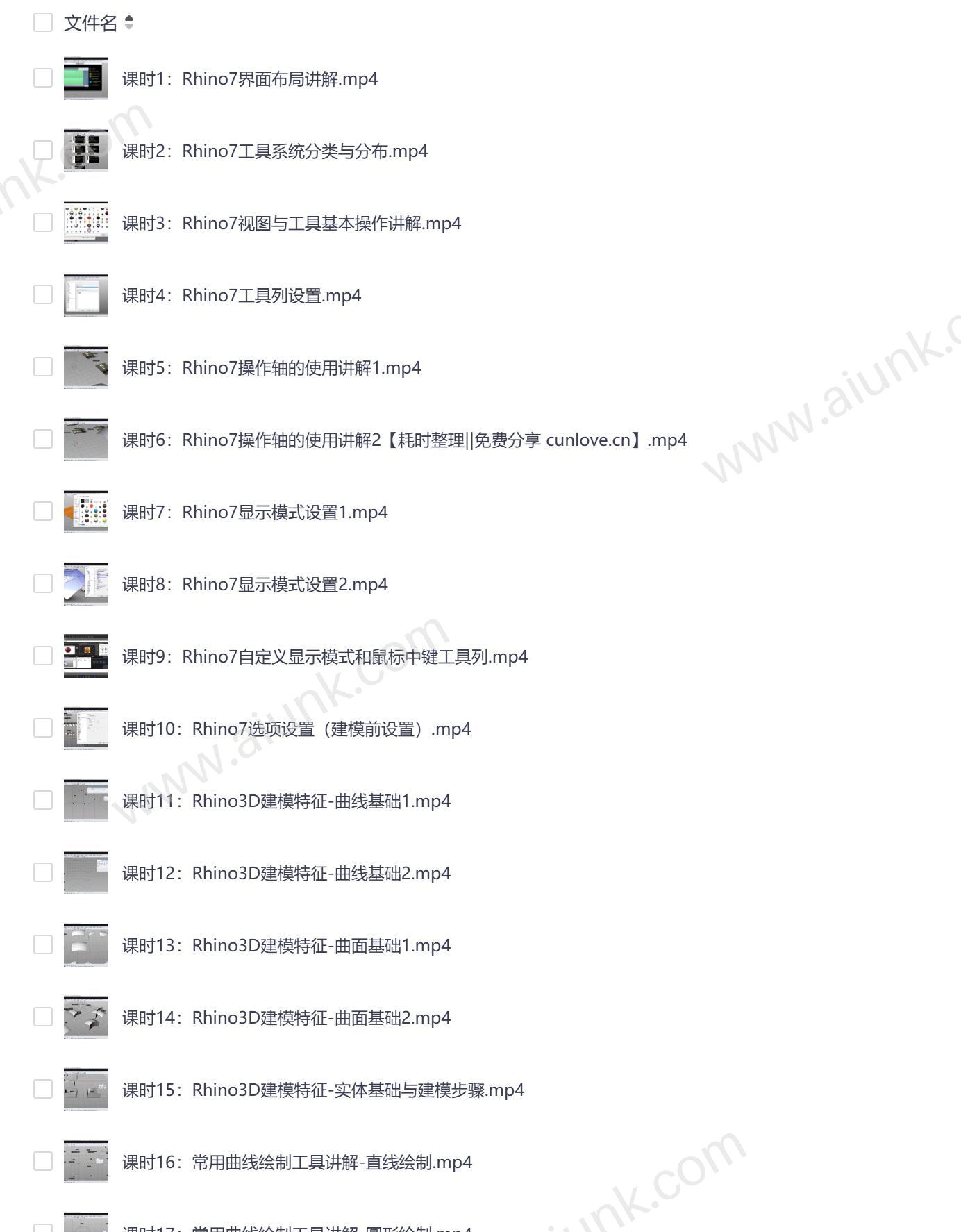 Rhino工业设计建模课从零基础到高级实战 产品设计曲面建模渲染技巧案例解析