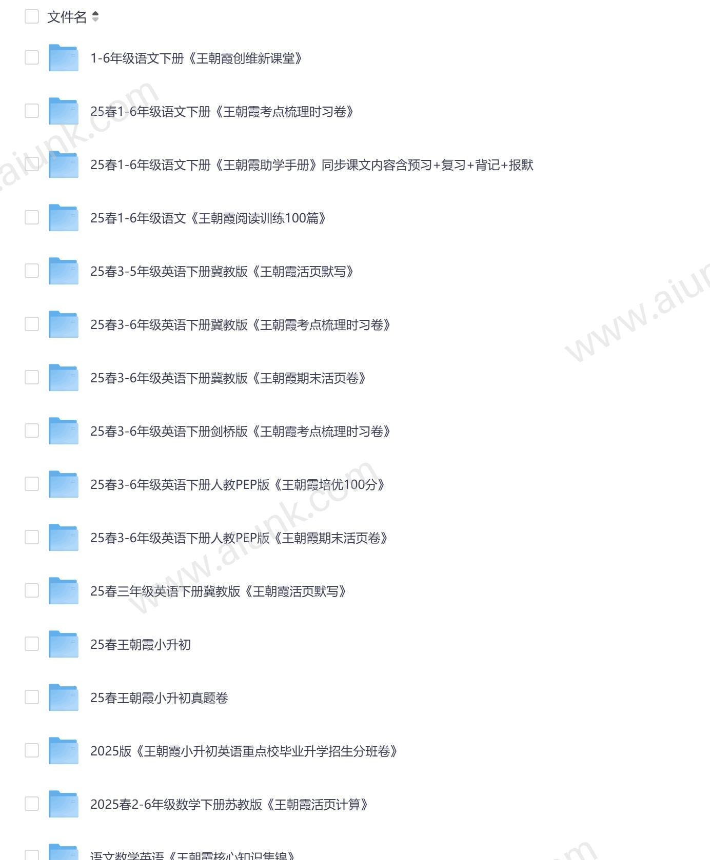 25王朝霞系列资料大合集 全网最全备考资源一次搞定