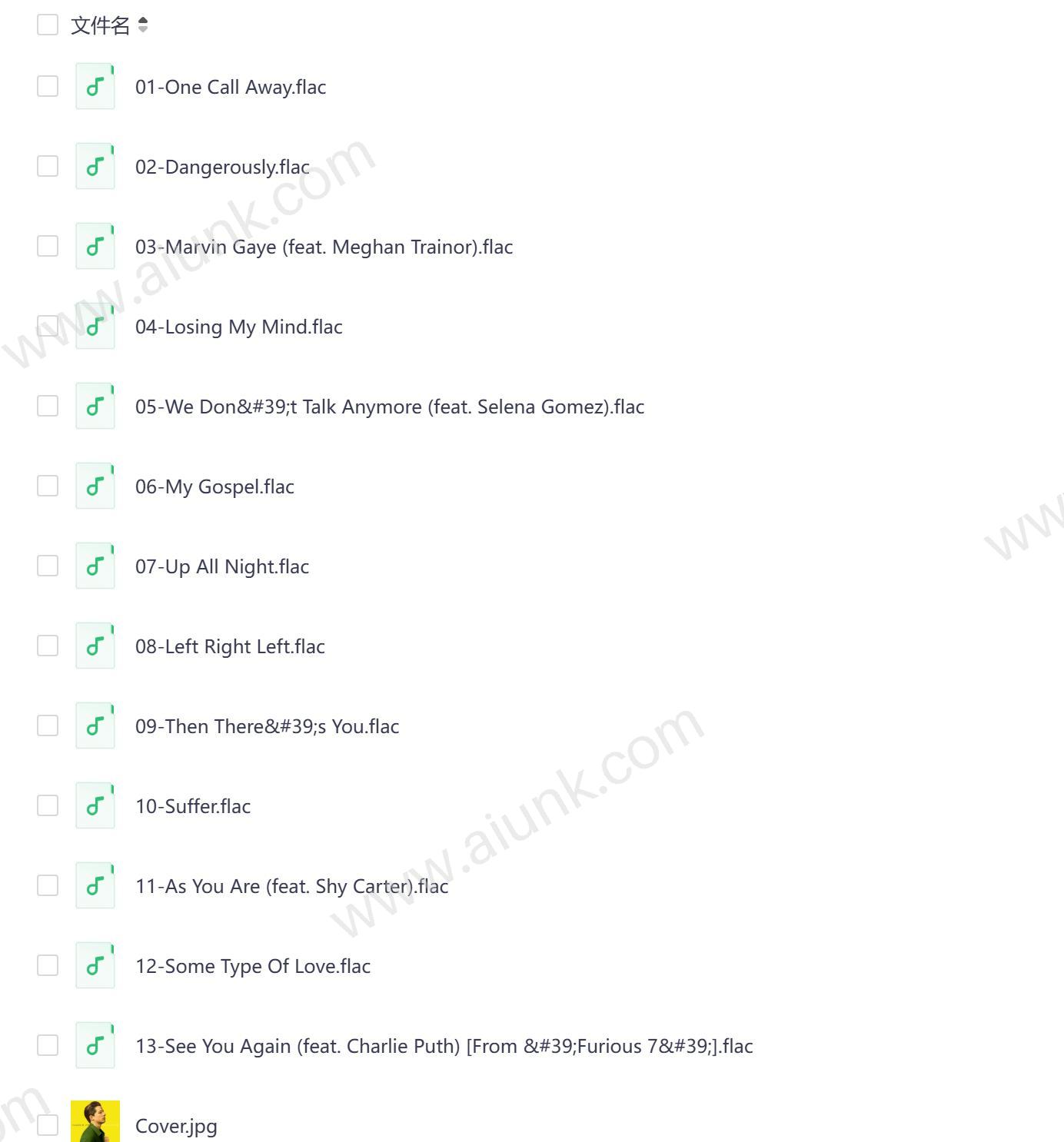 Charlie Puth Nine Track Mind 2016 Album Download 24Bit 44kHz FLAC 